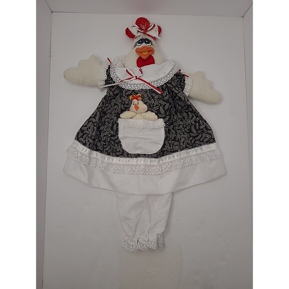 Vintage Handmade Mother Hen and Chick, 23” Long With “Dress Pouch” Hand Covering - Picture 1 of 13